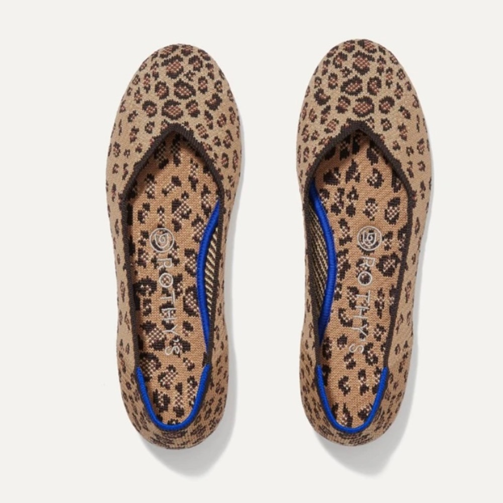 Rothy’s like new. Only wore to try on. Size 7 1/2. Round Toe, Cheetah print